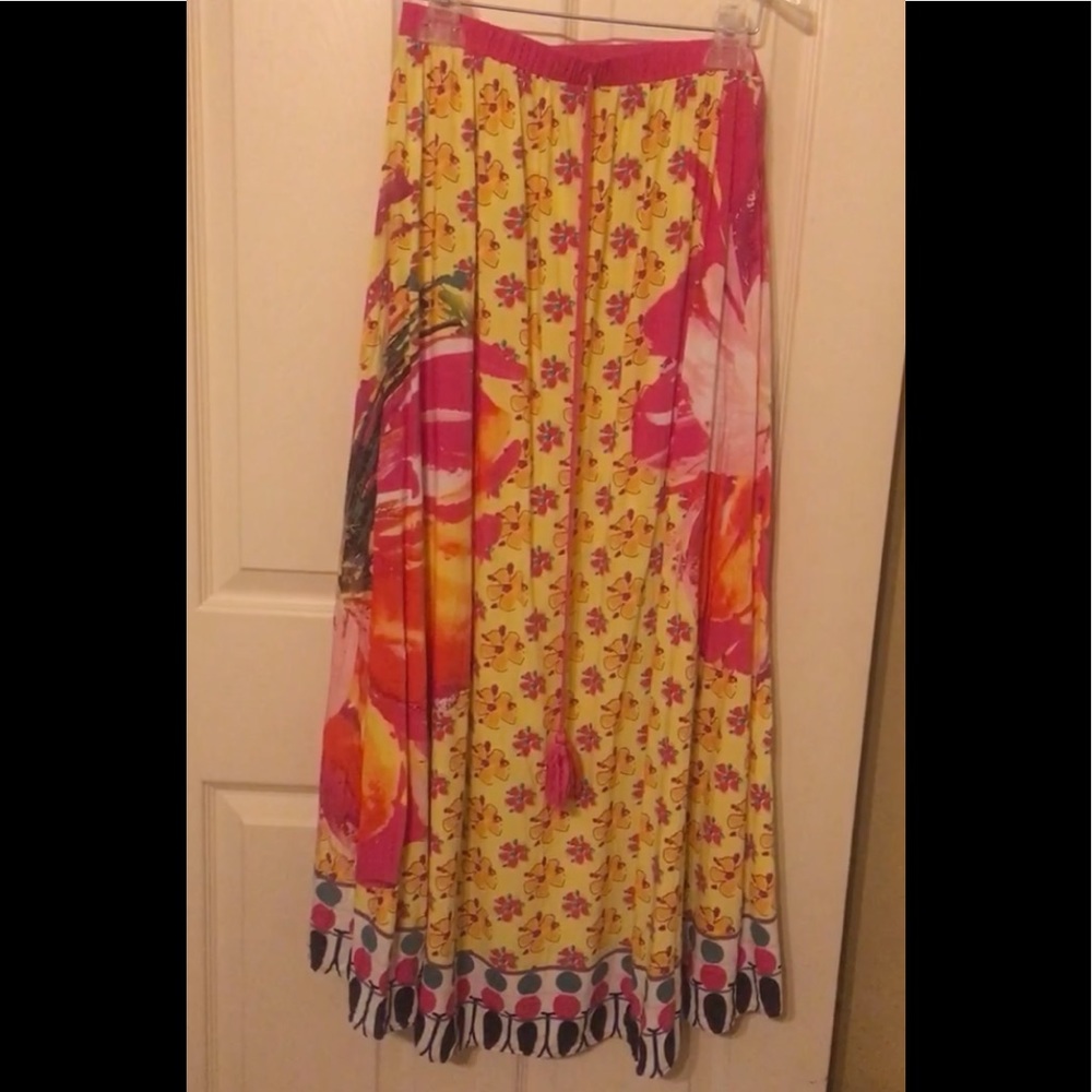 Mixed Pattern Full Length Skirt